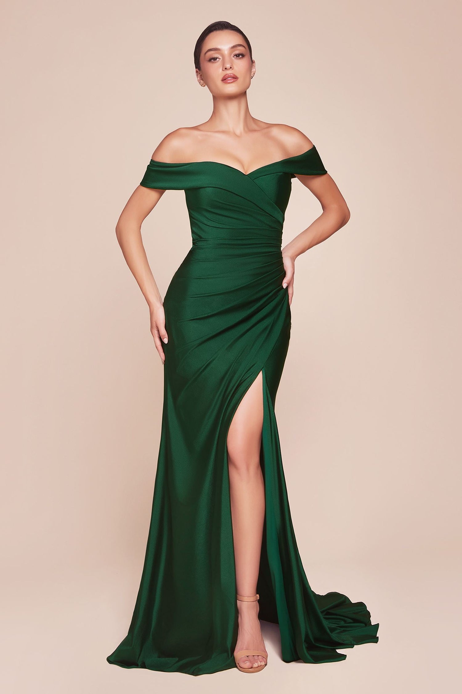 Ladivine CD790 Dress Off the Shoulder Stretch Spandex Gown by DiscountDressShop