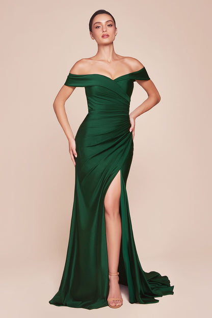 Ladivine CD790 Dress Off the Shoulder Stretch Spandex Gown by DiscountDressShop
