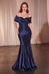 Ladivine CDS507 Dress Off The Shoulder Satin & Lace Gown by DiscountDressShop