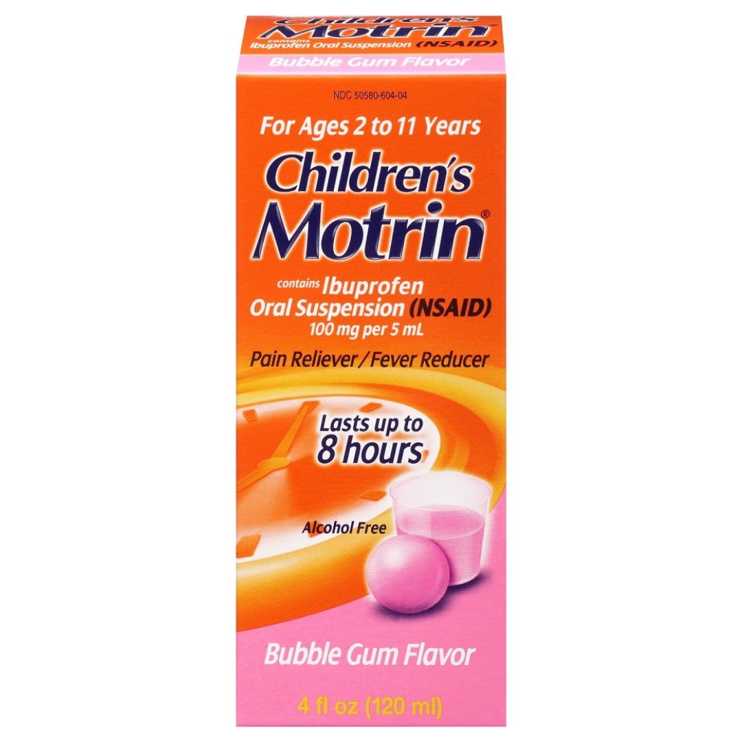 Children’s Motrin Bubble Gum Flavor Liquid (4 oz) by Farmacias Savia