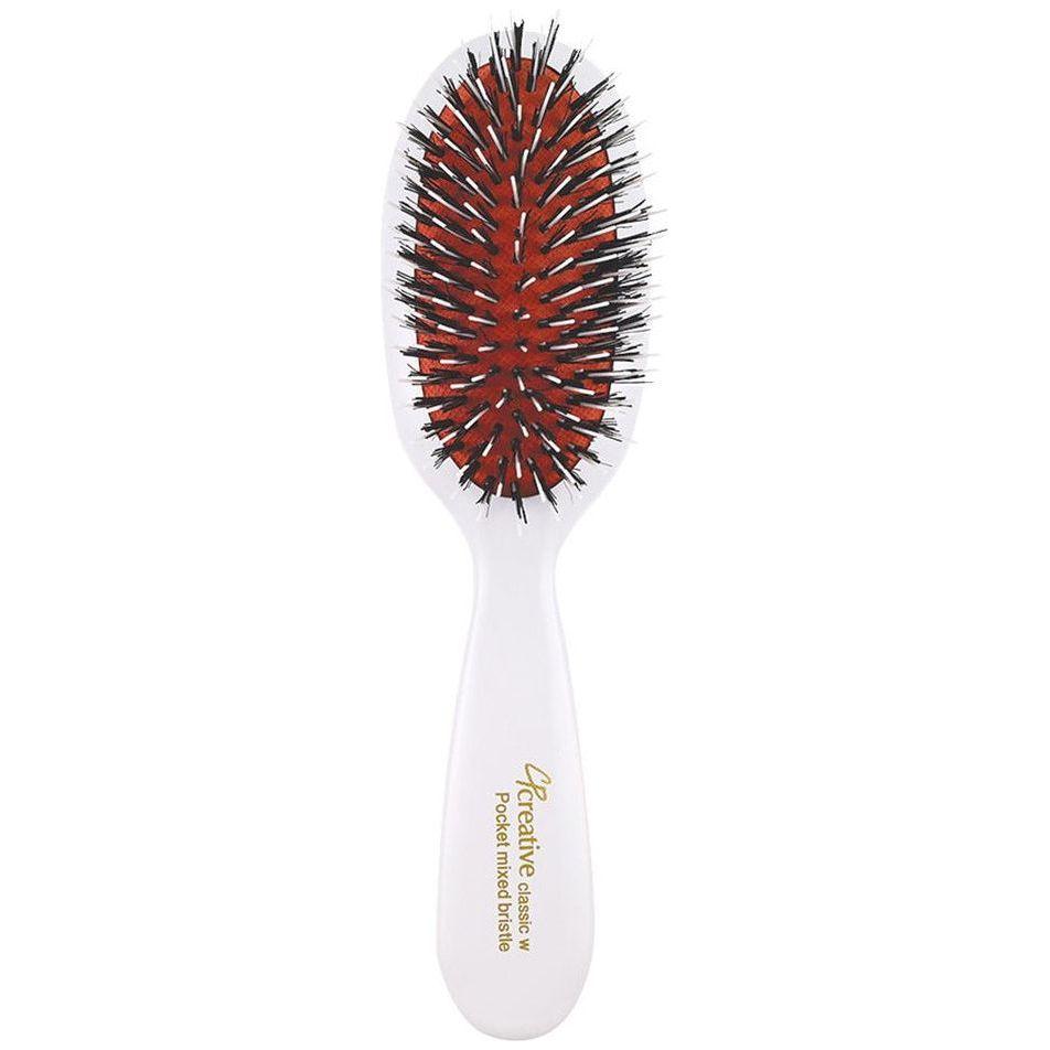 Classic Signature White Paddle Boar Bristle Hair Brush by Pasteur Pharmacy