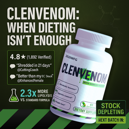 CLENVENOM: Thermogenic Complex | 60 Capsules - Green Tea Extract, Raspberry Ketones &amp; Natural Energy Support by 2020WFG