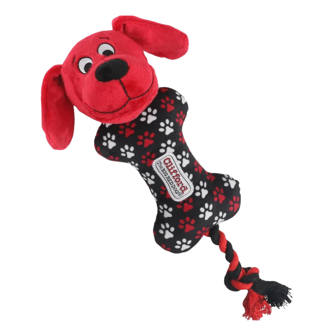 Clifford Busy Body Rope ‘n Wrangle Plush Pet Toy – 15" (7 oz) by Farmacias Savia
