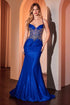 Ladivine CM372 Dress Fit & Flare Stretch Taffeta Embellished Gown by DiscountDressShop