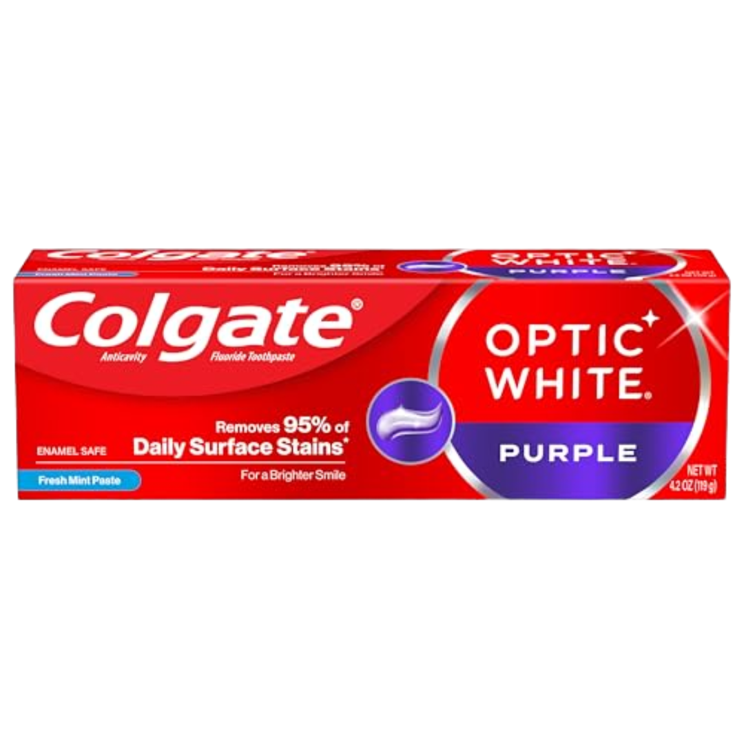 Colgate Optic White Purple Toothpaste (4.2 oz) by Farmacias Savia