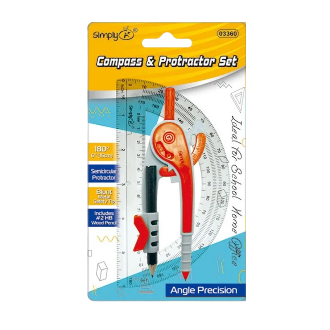 Compás y transportador 2 pcs by Farmacias Savia