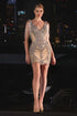 Ladivine CR878 Short Fitted Beaded Dress by DiscountDressShop