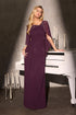 Ladivine CR884 Cape Sleeve Soft Flowing Chiffon MOB Dress by DiscountDressShop
