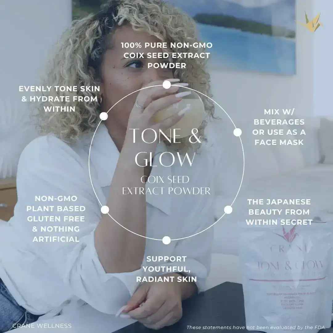 Tone &amp; Glow Travel Size Pouches by Crane Wellness