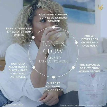 Tone &amp; Glow Travel Size Pouches by Crane Wellness