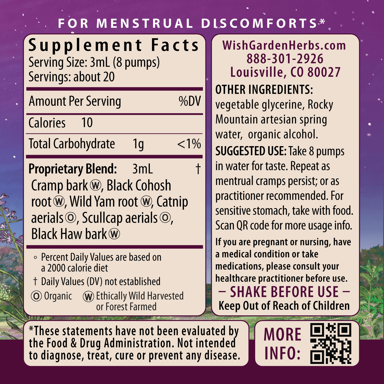 Cramp Release, Menses Soother by WishGarden Herbs