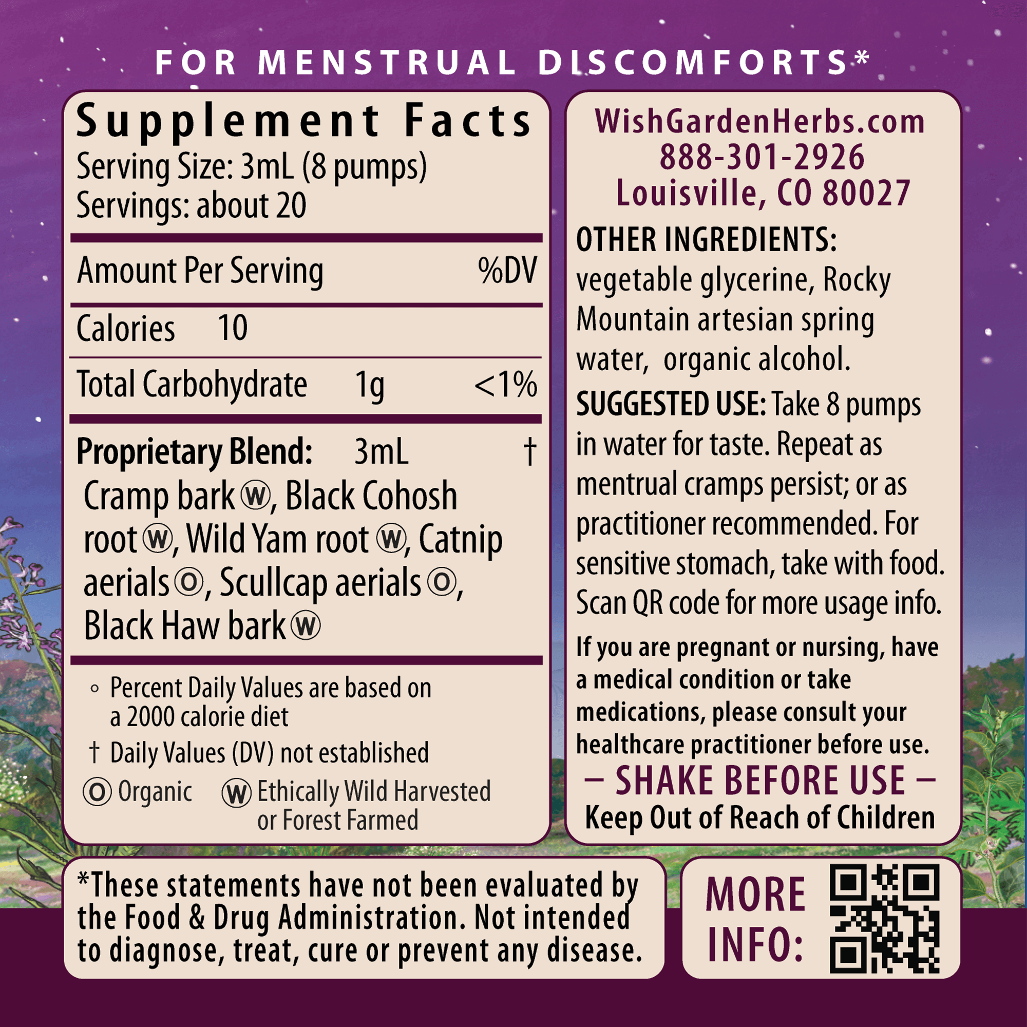 Cramp Release, Menses Soother by WishGarden Herbs