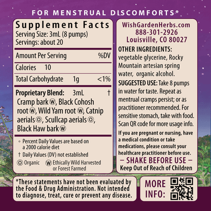 Cramp Release, Menses Soother by WishGarden Herbs
