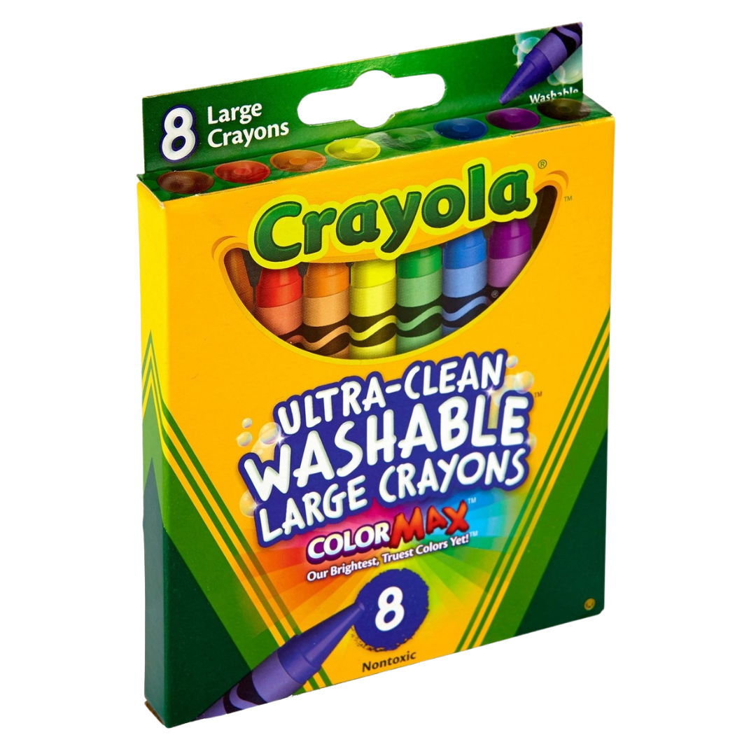 Crayola Ultra-Clean Washable Large Crayons (8 pack) by Farmacias Savia