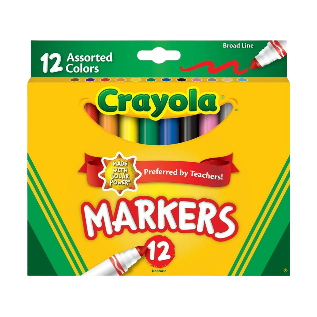 Crayola Broad Tip Markers (12 pack) by Farmacias Savia