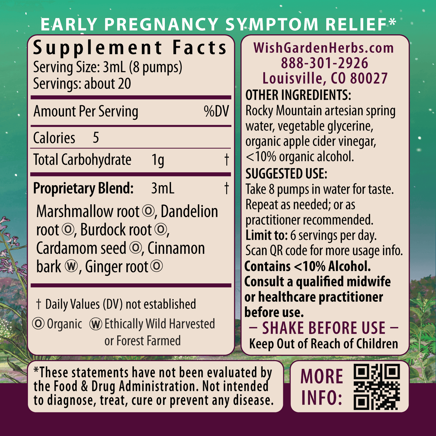 Morning Sickness, Nausea Relief by WishGarden Herbs