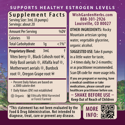 Cycle Vitality 1, Follicular Phase - Estrogen Support by WishGarden Herbs