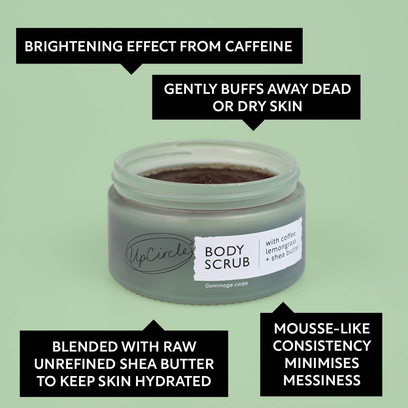 Coffee Body Scrub with Lemongrass by UpCircle