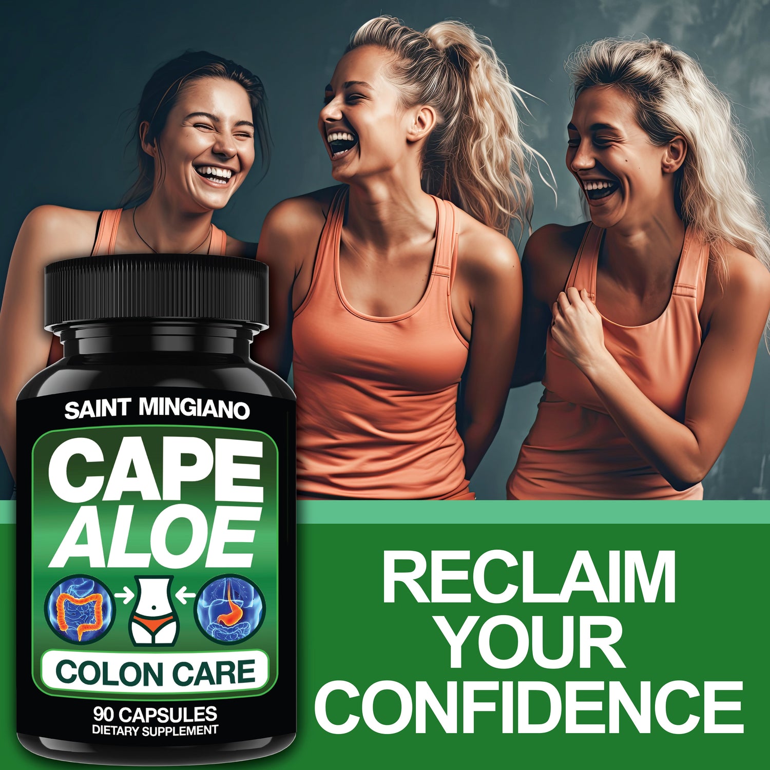Cape Aloe Colon Cleanse, Detox &amp; Flush - 90 Capsules. Gentle Constipation Relief by Saint Mingiano - Supplements &amp; Wellness Dedicated to Holistic Health