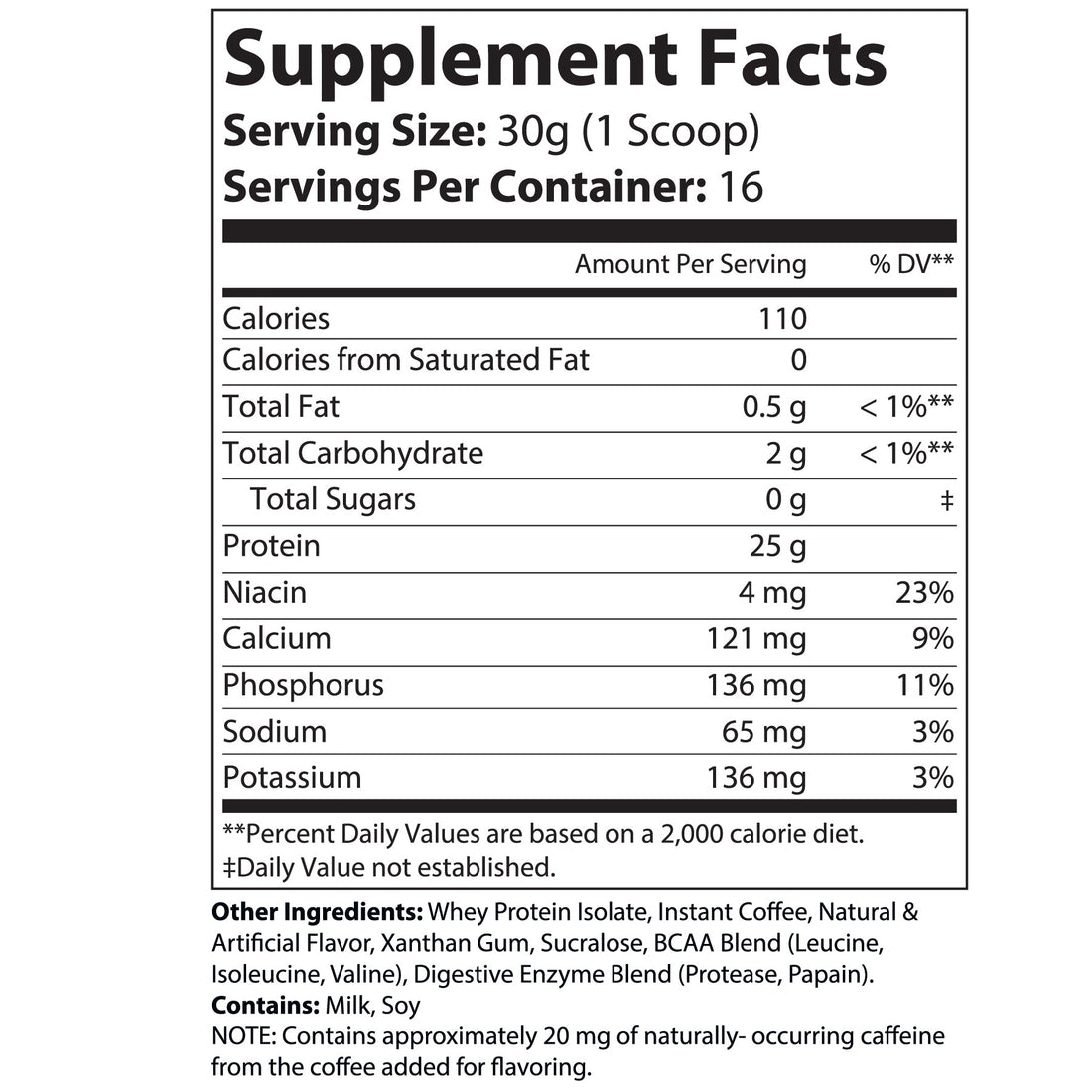 Cappuccino Whey Protein Isolate by Virtrue