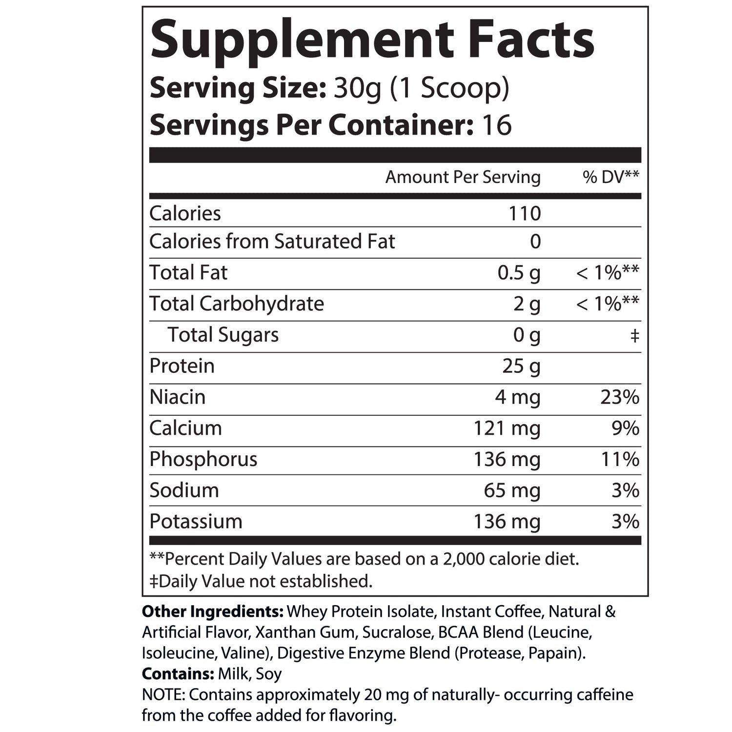 Cappuccino Whey Protein Isolate by Virtrue
