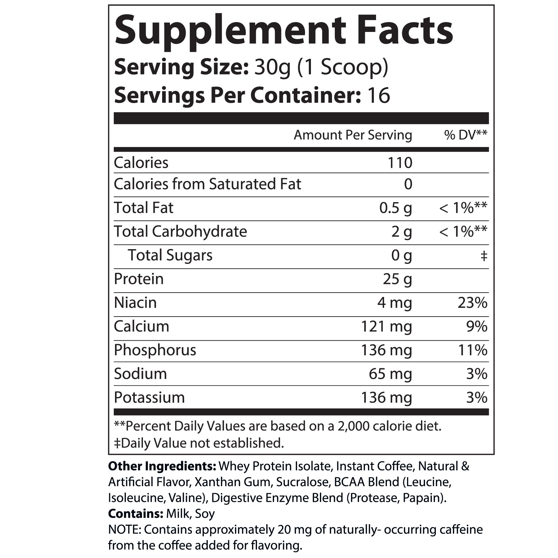 Cappuccino Whey Protein Isolate by Virtrue