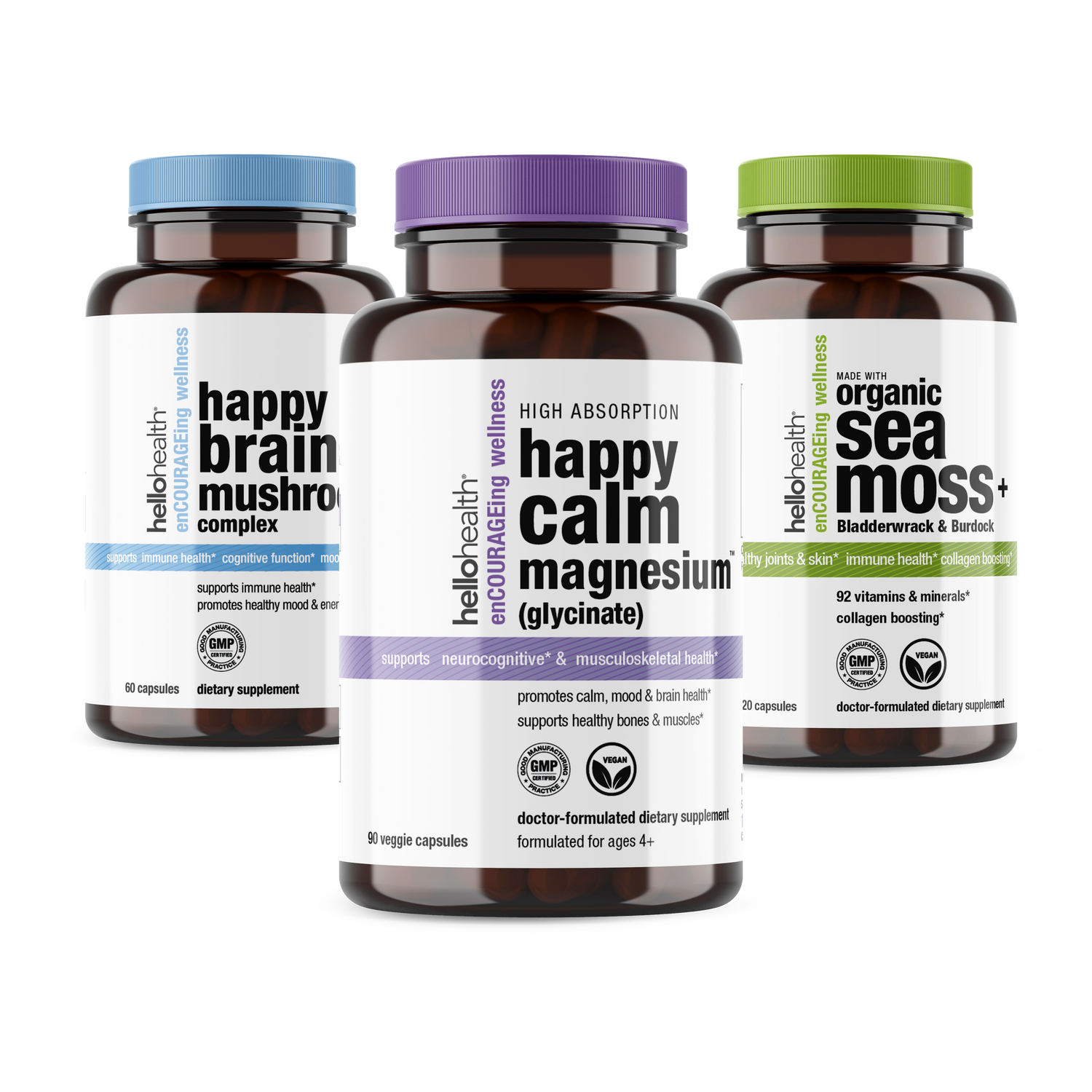 Best Seller Brain, Energy and Sleep Capsule Bundle by hellohealth