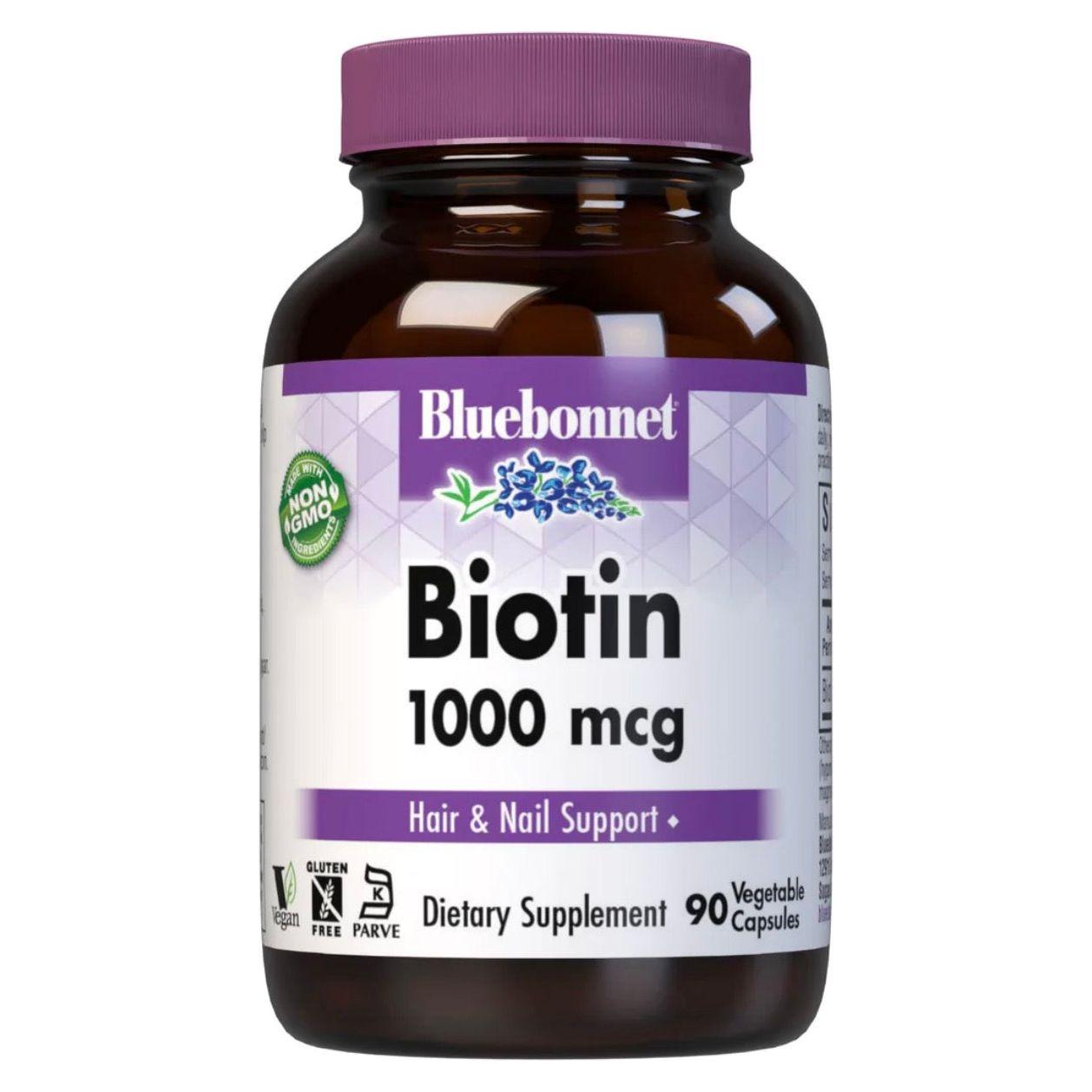 Bluebonnet Nutrition Vitamins Biotin 1000 mg - 90 Vegetable Capsules by Pasteur Pharmacy