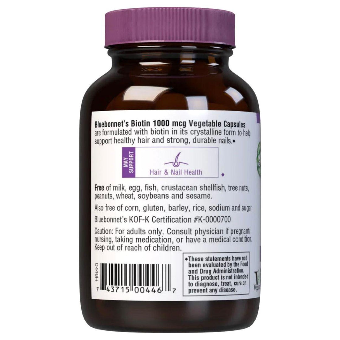 Bluebonnet Nutrition Vitamins Biotin 1000 mg - 90 Vegetable Capsules by Pasteur Pharmacy