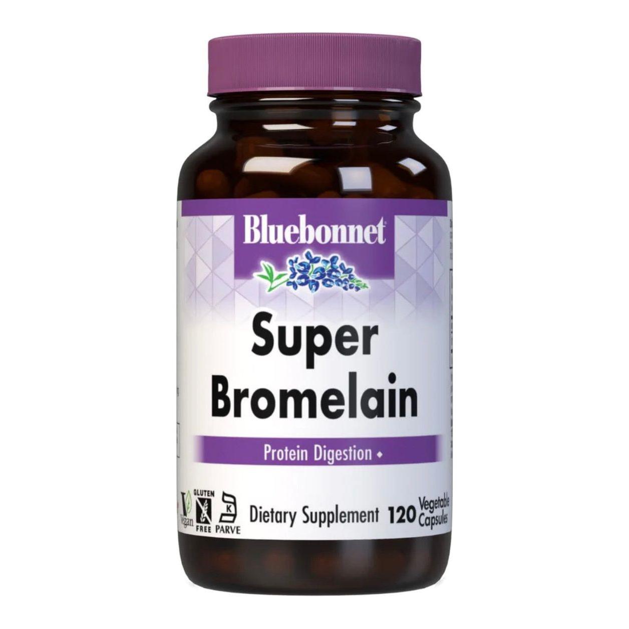 Bluebonnet Super Bromalain 500mg (2400 GDU/gm) 120 Vegetable Capsules by Pasteur Pharmacy