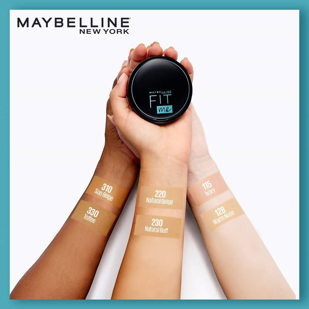 Maybelline New York Fit Me 12Hr Oil Control Compact, 128 Warm Nude by Dista