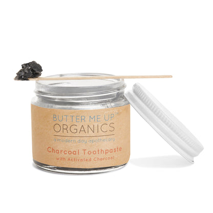 Organic Activated Charcoal Toothpaste / Whitening Toothpaste / Organic Toothpaste / Black Toothpaste / Charcoal Toothpaste / Tooth Paste by Butter Me Up Organics