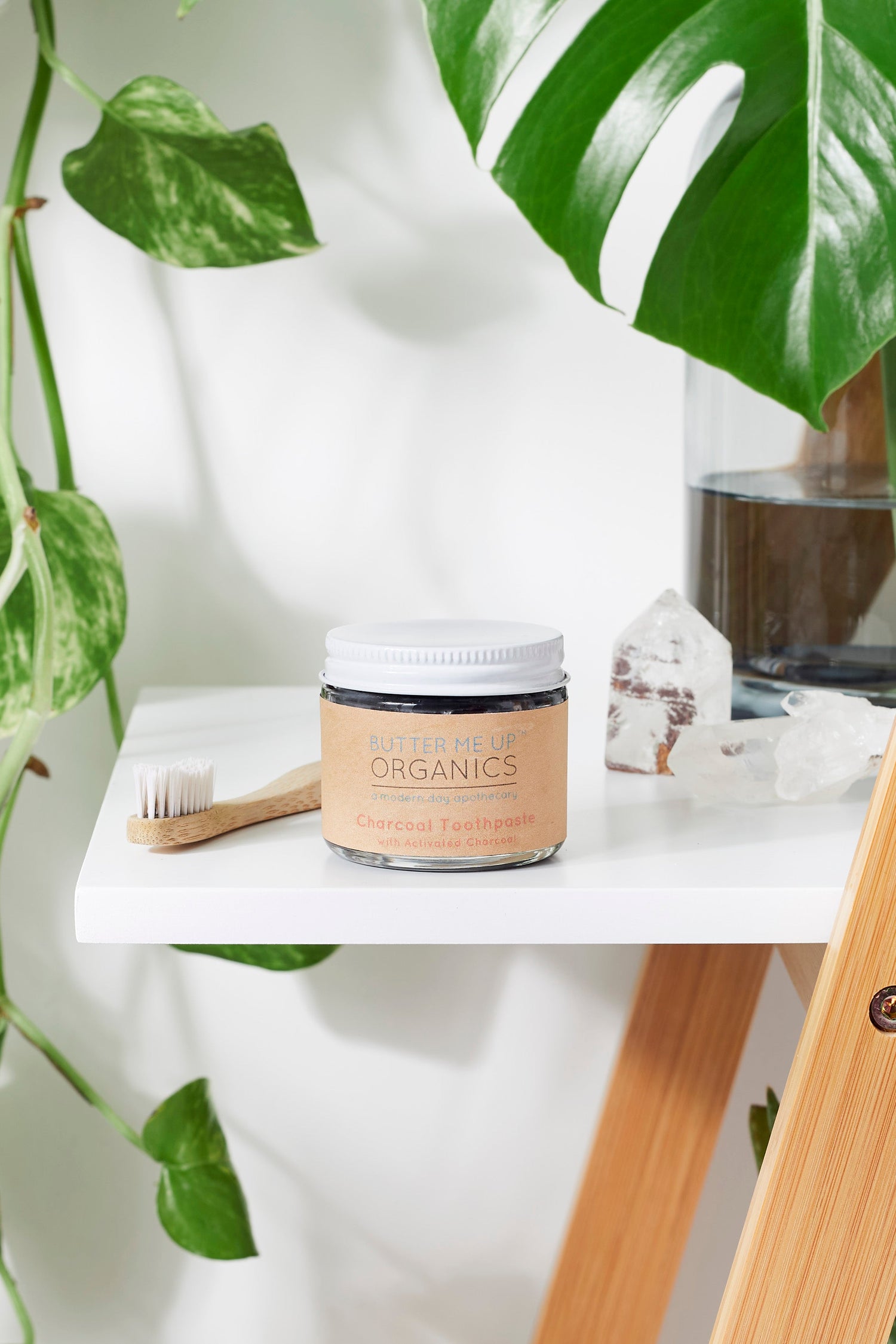 Organic Activated Charcoal Toothpaste / Whitening Toothpaste / Organic Toothpaste / Black Toothpaste / Charcoal Toothpaste / Tooth Paste by Butter Me Up Organics