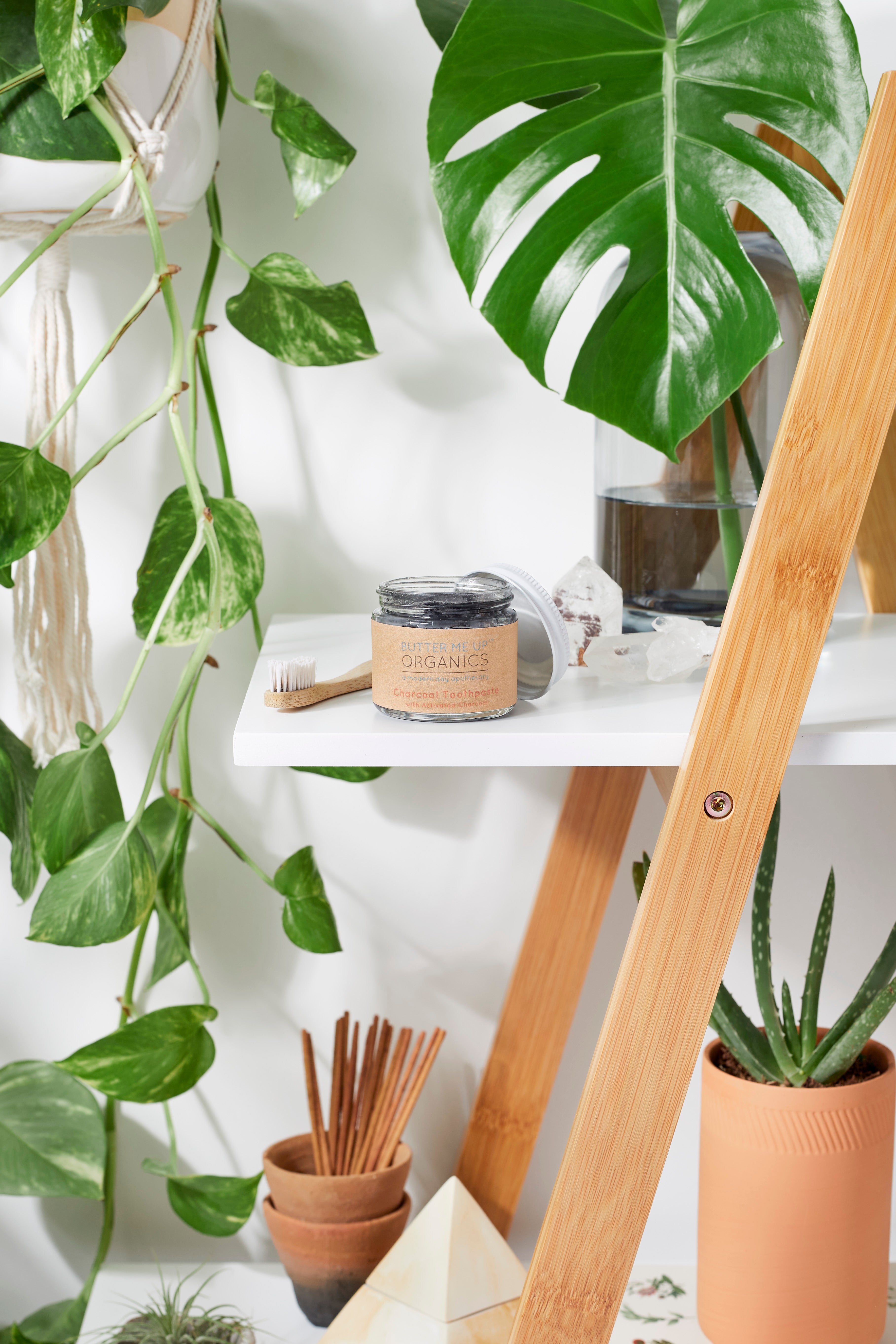 Organic Activated Charcoal Toothpaste / Whitening Toothpaste / Organic Toothpaste / Black Toothpaste / Charcoal Toothpaste / Tooth Paste by Butter Me Up Organics