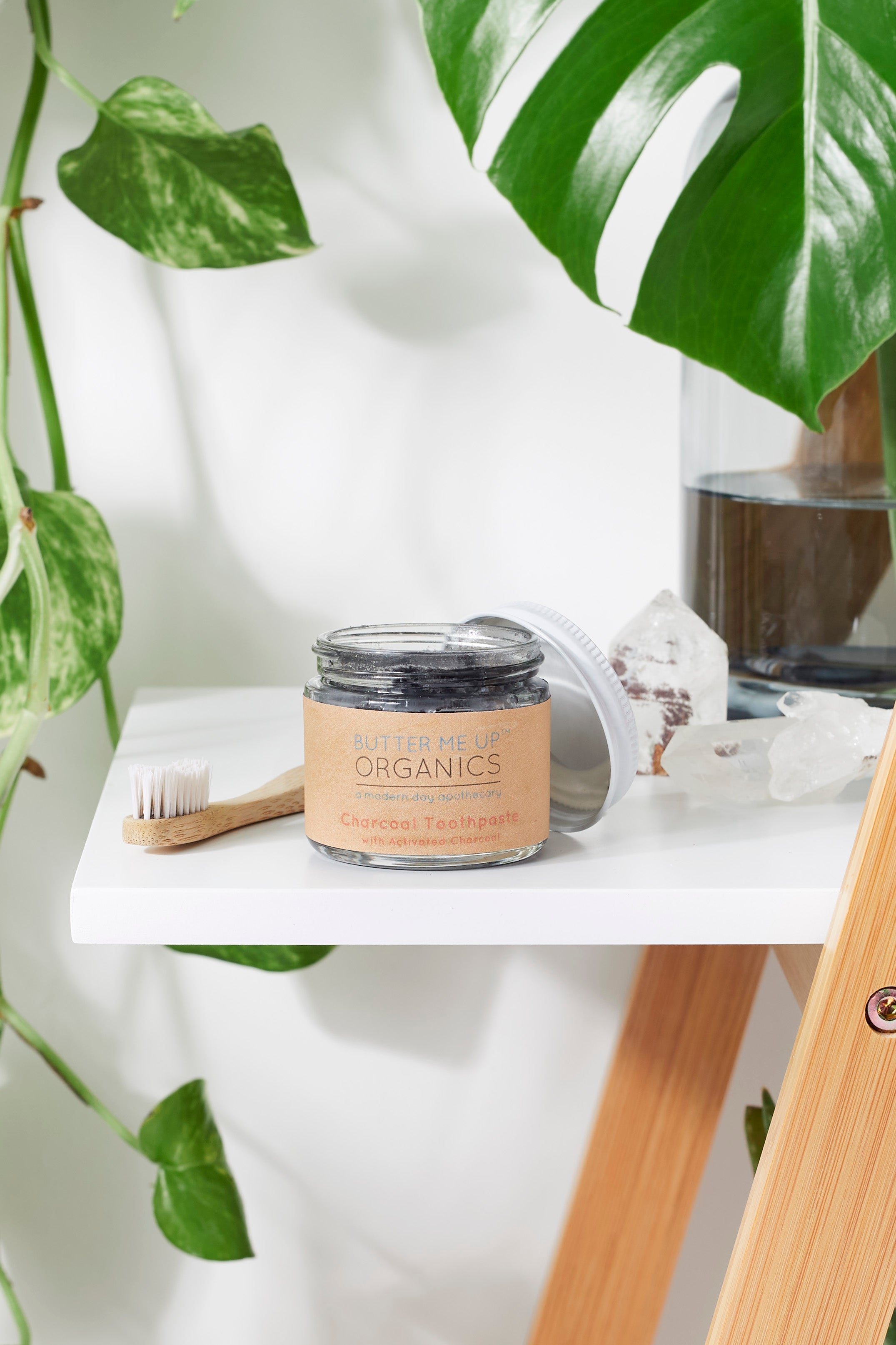 Organic Activated Charcoal Toothpaste / Whitening Toothpaste / Organic Toothpaste / Black Toothpaste / Charcoal Toothpaste / Tooth Paste by Butter Me Up Organics