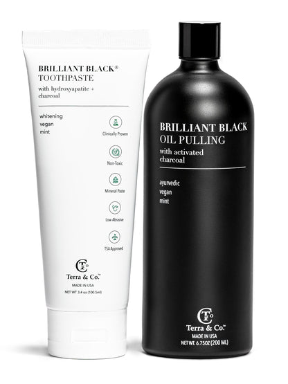 Charcoal Oil Pulling + Hydroxyapatite Toothpaste Bundle | Terra &amp; Co. by Terra &amp; Co.