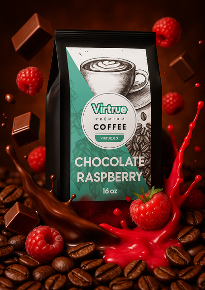 Chocolate Raspberry Flavored Coffee – 16oz | Virtrue Premium by Virtrue