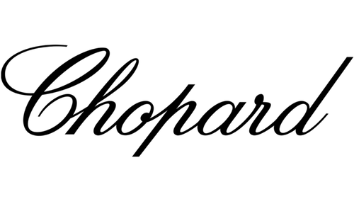 Chopard logo in black cursive font on a white background