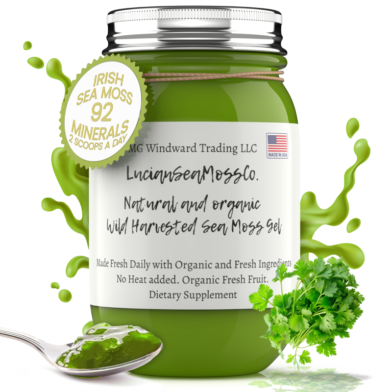 Cilantro Infused Organic Sea Moss Gel by Seamoss Global