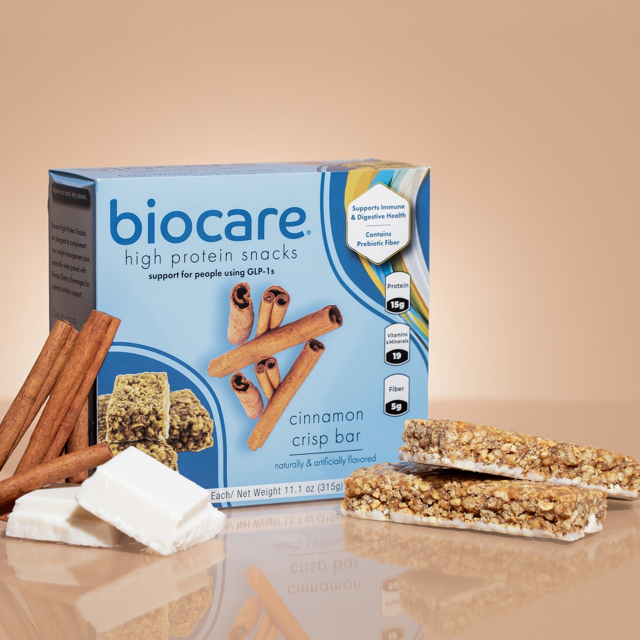 High Protein Cinnamon Crisp Bar by Biocare