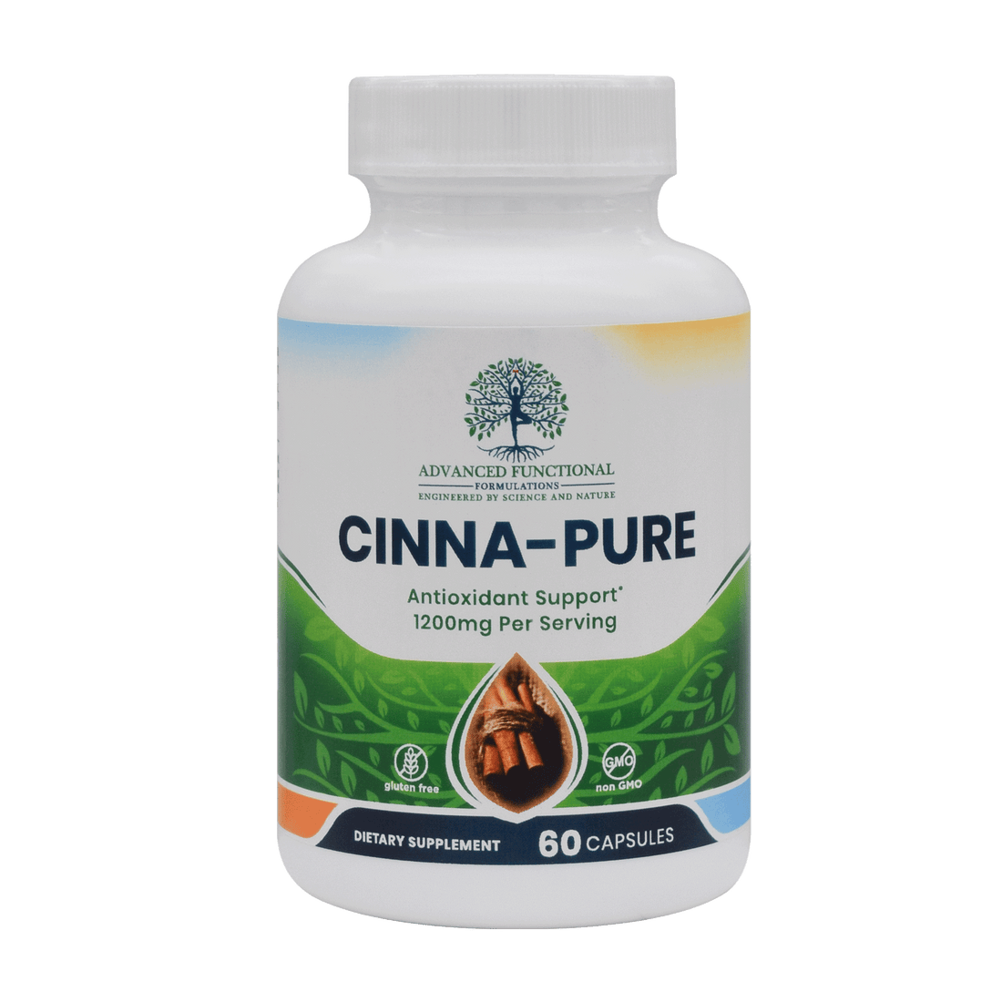 Cinna-Pure (therapeutic organic ceylon cinnamon designed for blood sugar and cholesterol support) by Advanced Functional Medicine Supplements