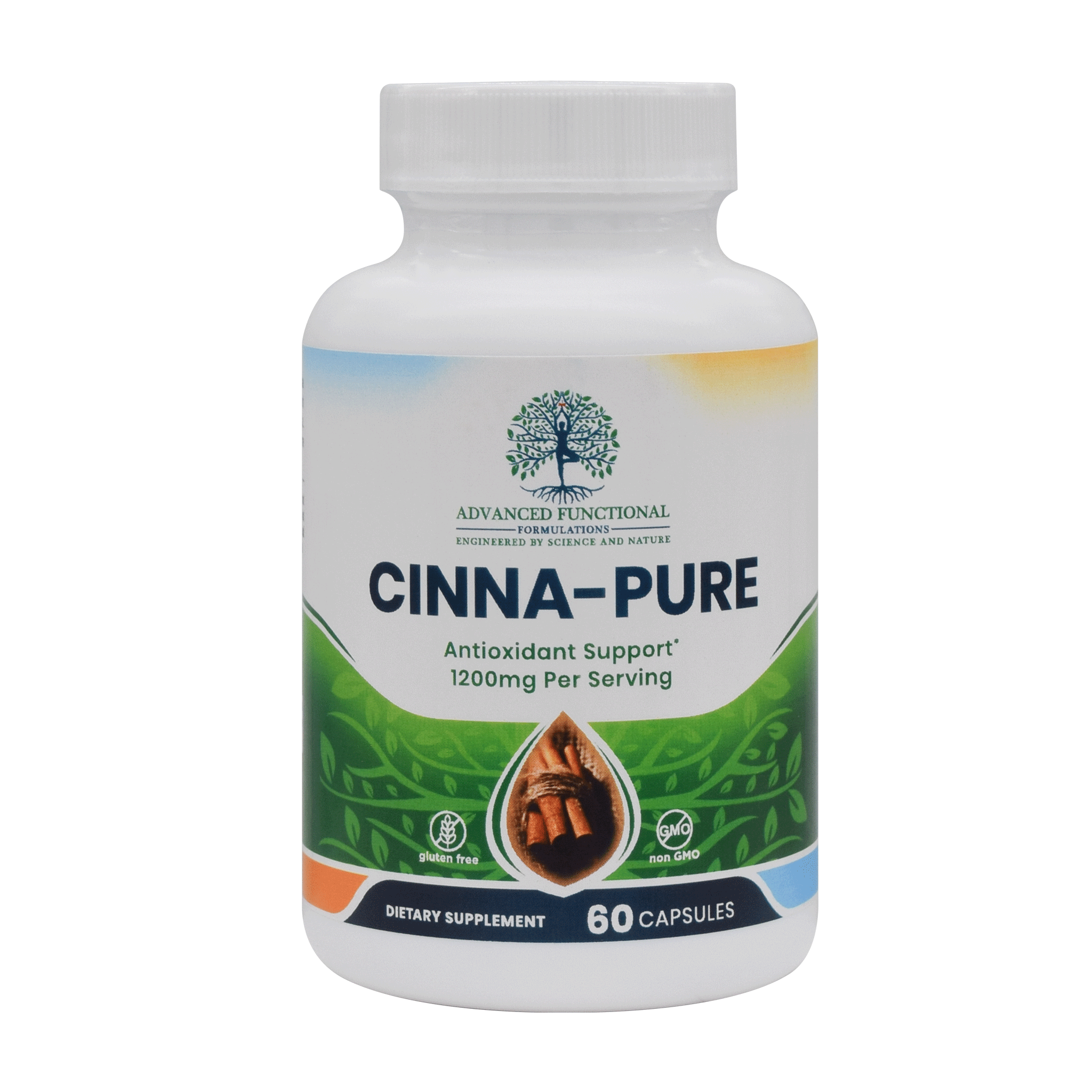 Cinna-Pure (therapeutic organic ceylon cinnamon designed for blood sugar and cholesterol support) by Advanced Functional Medicine Supplements