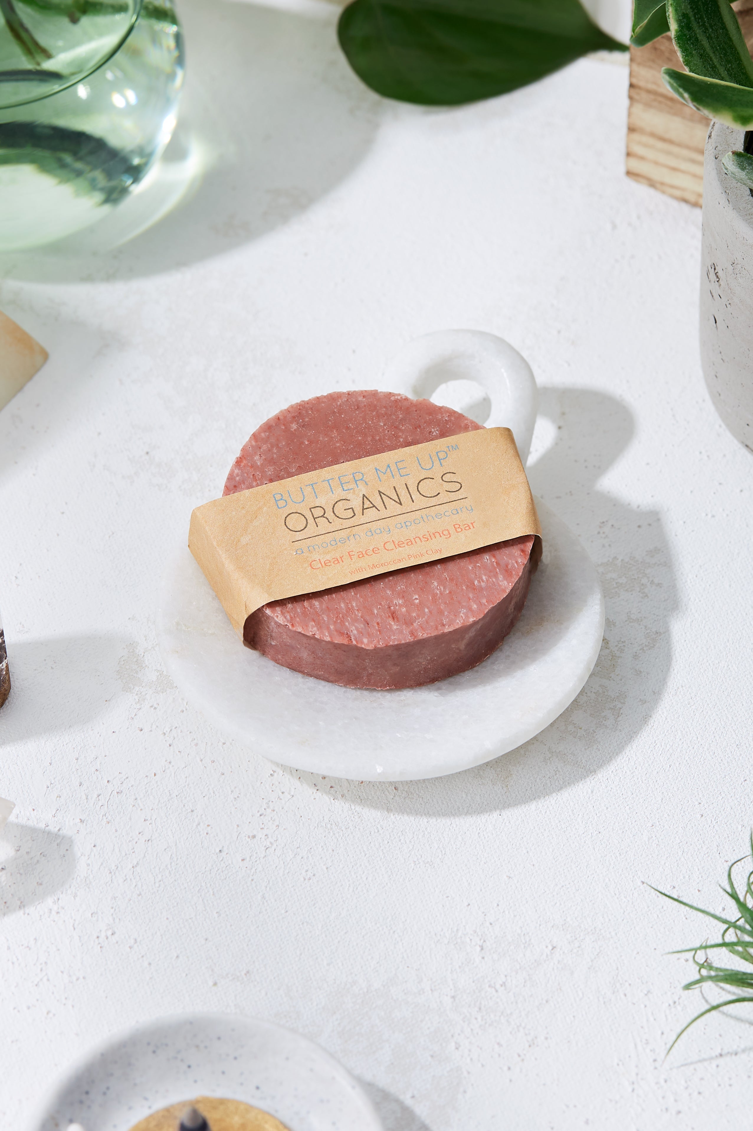 Organic Facial Bar / Organic Face Soap / Rose Clay Soap / Clay Soap Bar / Acne Face Soap / Gentle Face Wash by Butter Me Up Organics