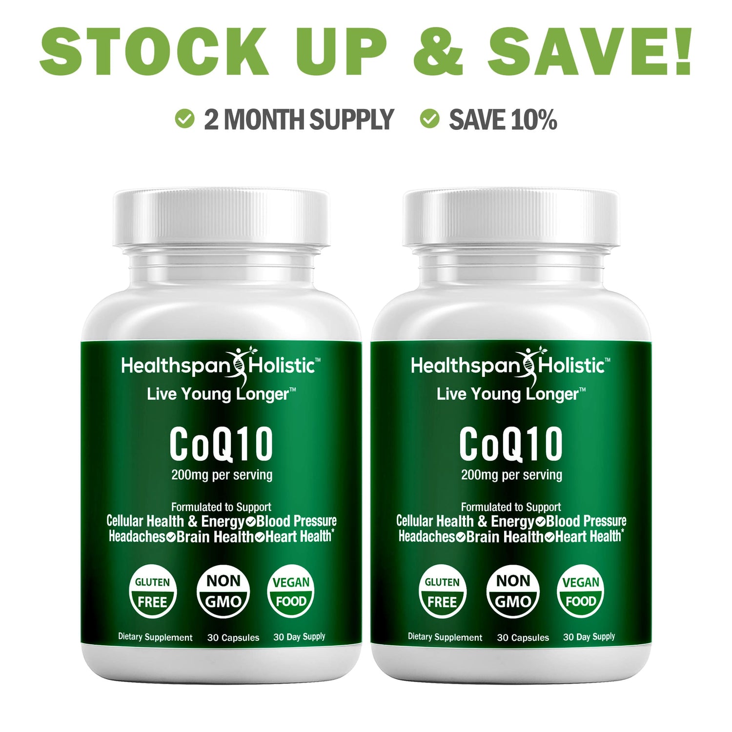 CoQ10 Supplement 30 Capsules by Healthspan Holistic