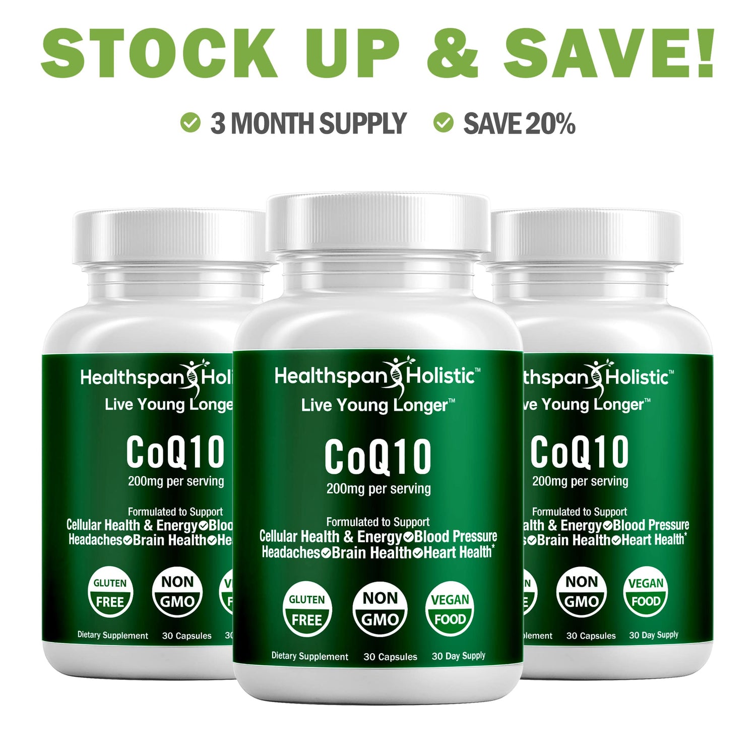 CoQ10 Supplement 30 Capsules by Healthspan Holistic