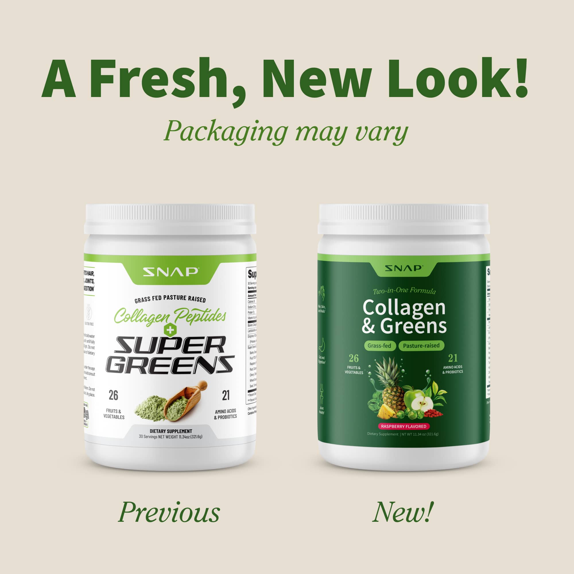 Collagen &amp; Greens by Snap Supplements