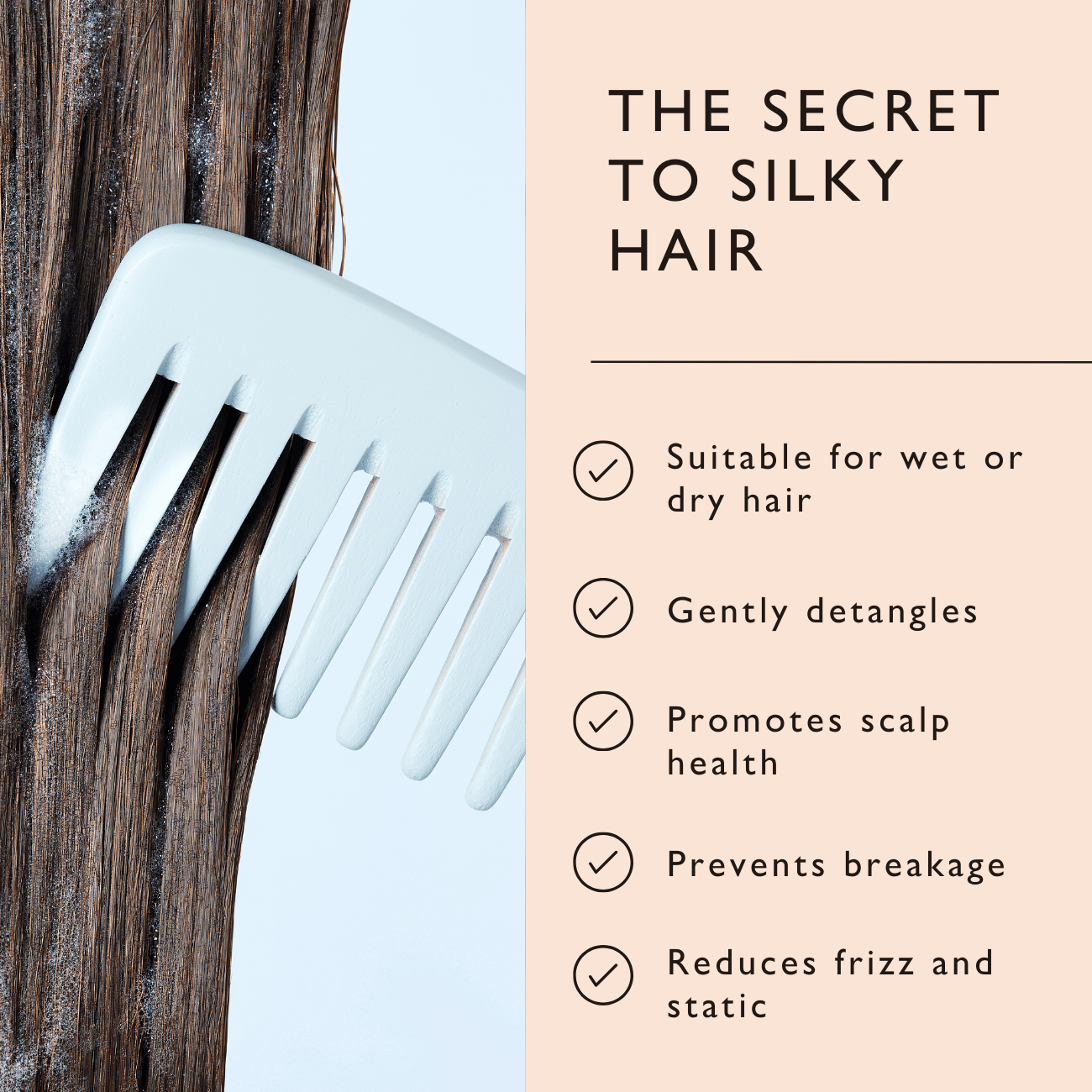 Bamboo Wide Tooth Comb by UpCircle