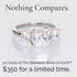 3.5 Carat Sparkala™ Three-Stone Ring (Platinum over Fine Sterling Silver) by Sparkala
