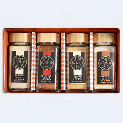 Cozy Sugar Gift Set – Vanilla, Cinnamon, Ginger &amp; Caramel by Spice Wheel