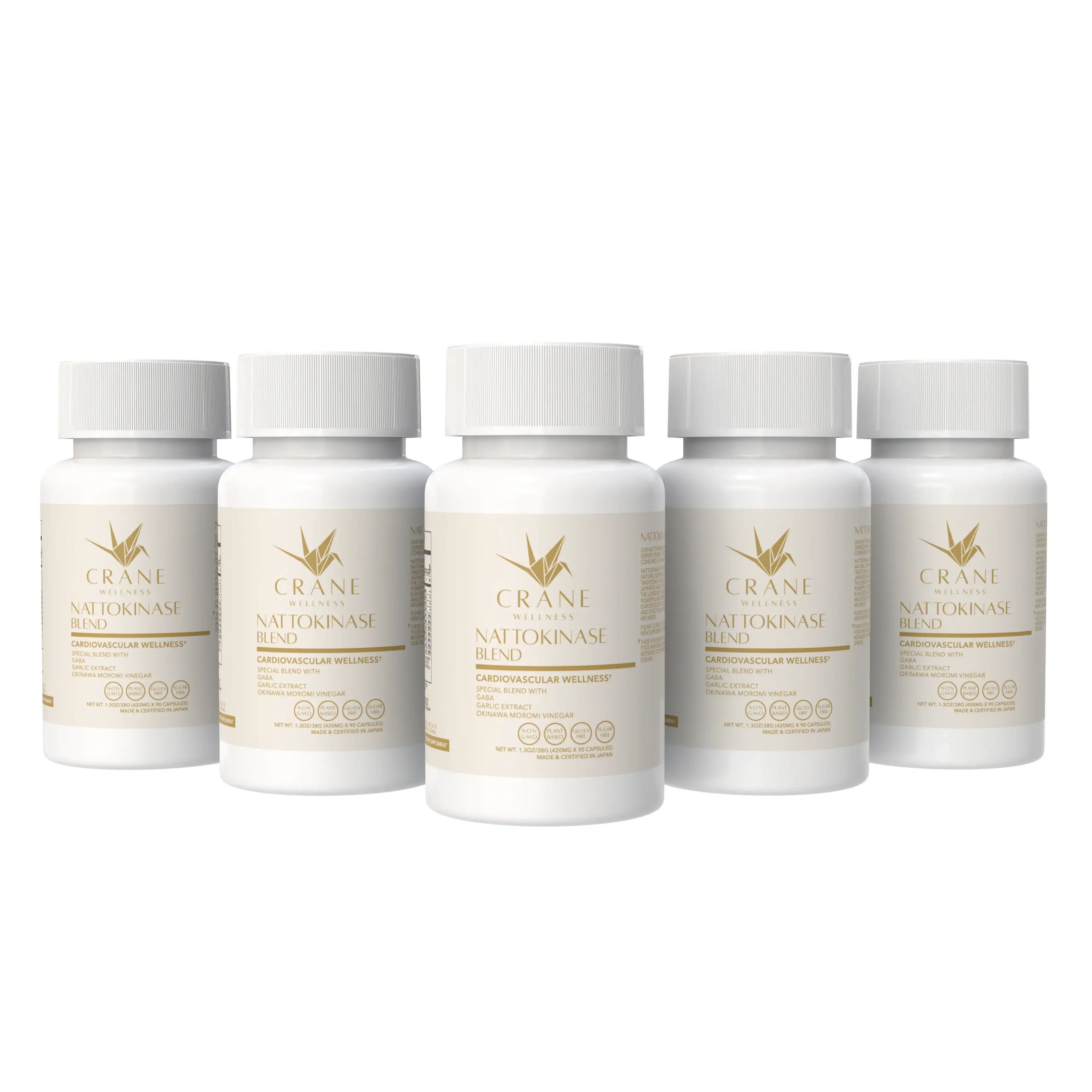 Nattokinase Blend 6,000 FU Cardiovascular Support Capsules by Crane Wellness